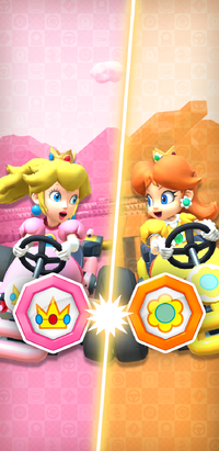 The Peach vs. Daisy Tour from Mario Kart Tour.