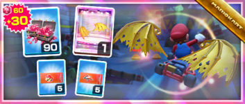 The Golden Wings Pack from the Bangkok Tour in Mario Kart Tour