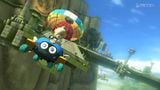 Rosalina's kart, equipped with the Parachute