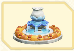 Menu icon of the Lively Bloom Fountain decoration in Super Mario Bros. Wonder – Nintendo Switch 2 Edition + Meetup in Bellabel Park.