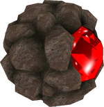 Rendered model of a Ruby Rock from Super Mario Galaxy.