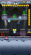 A ghost house level in Super Mario Run