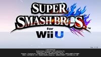 Super Smash Bros. for Wii U title screen