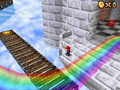 The balcony of the Cloud House in Super Mario 64 DS