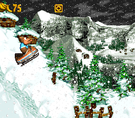 The level Tearaway Toboggan from Donkey Kong Country 3: Dixie Kong's Double Trouble!