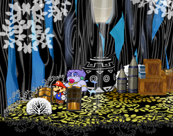 First treasure chest in The Great Tree of Paper Mario: The Thousand-Year Door.