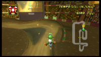 Yoshi, on a Standard Bike, performing a different "high down" trick.