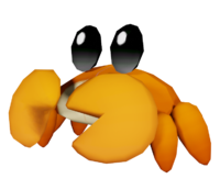 The model of a crab from Super Mario 3D World.