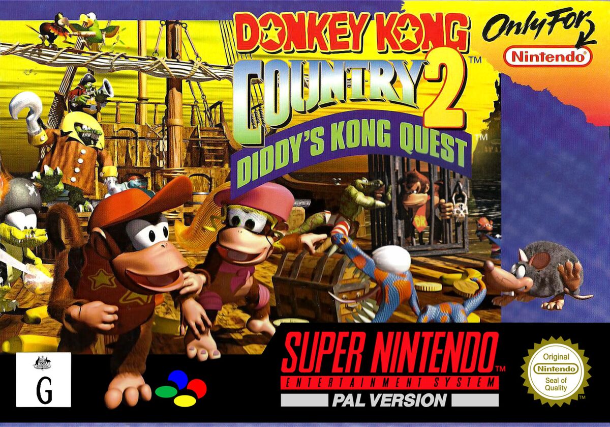 File:DKC2 SNES Box AU.jpg - Super Mario Wiki, the Mario encyclopedia