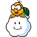 Artwork of Lakitu from a Nintendo colouring book. The colouring book was included in the July 2015 edition of Japan's TV Video Game Magazine to commemorate the 30th anniversary of Super Mario Bros..