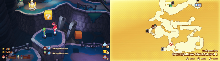 14th ? block in the Lushgreen Sea Great Lighthouse Island from Mario & Luigi: Brothership