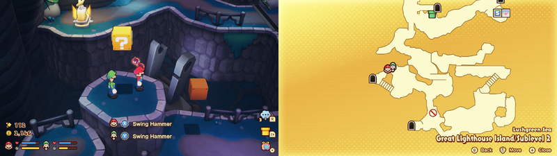 14th ? block in the Lushgreen Sea Great Lighthouse Island from Mario & Luigi: Brothership