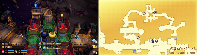 Block 6 in Offandon Island from Mario & Luigi: Brothership