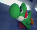 Yoshi competing in the event in the game's opening.
