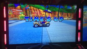 The Time Up screen displayed in a race, displayed when time expires.
