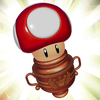 The Mushroom Cup trophy in Mario Tennis Fever