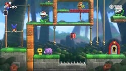 Screenshot of Donkey Kong Jungle level 2-6 from the Nintendo Switch version of Mario vs. Donkey Kong
