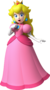 Artwork of Princess Peach in New Super Mario Bros. Wii (also used in Mario and Sonic at the London 2012 Olympic Games, Mario Party: Island Tour and Mario Kart Tour)