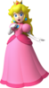Artwork of Princess Peach in New Super Mario Bros. Wii (also used in Mario Party: Island Tour and Mario Kart Tour)