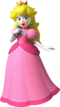 Artwork of Princess Peach for New Super Mario Bros. Wii (reused in Mario and Sonic at the London 2012 Olympic Games, Mario Party: Island Tour and Mario Kart Tour)