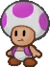 A purple Toad from Paper Mario: Sticker Star.