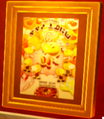 The poster next to Welcome to the Festival of Sweets' entrance door after 1F has been saved