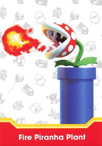 Fire Piranha Plant enemy card from the Super Mario Trading Card Collection