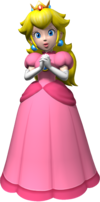 Artwork of Princess Peach for Mario Party 6 (reused for Super Mario 64 DS, Mario Party 7, New Super Mario Bros. and Mario Party DS)