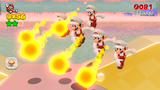 Double Mario shooting fireballs.