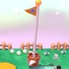 Squared screenshot of the flying Goal Pole from Super Mario 3D World.