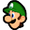 Sprite of Luigi from the user interface (UI) of Super Mario Galaxy and Super Mario Galaxy 2.