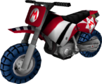 The model for Mario's Standard Bike M from Mario Kart Wii