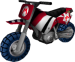 The model for Mario's Standard Bike M from Mario Kart Wii