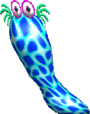 Sprite of a blue Neuron from Yoshi's Story