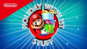 Thumbnail of a video on the Play Nintendo YouTube channel showing a potential holiday wish list of Nintendo Switch games
