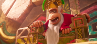 Cranky Kong on his throne