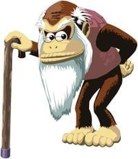 Artwork of Cranky Kong from Donkey Konga
