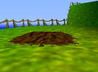A DK Dirt Pile in Donkey Kong 64