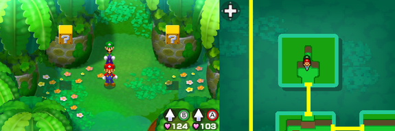 Blocks 20 and 21 in Dimble Wood of Mario & Luigi: Bowser's Inside Story + Bowser Jr.'s Journey.