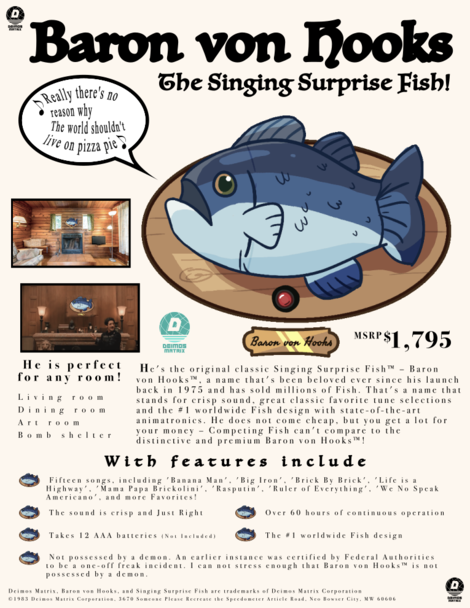 Baron von Hooks - The Singing Surprise Fish!