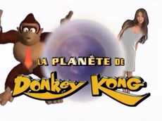 Title logo of La planète de Donkey Kong.