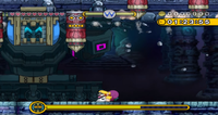 A screenshot of Wario fighting Rollanratl.