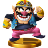 Wario trophy from Super Smash Bros. for Wii U