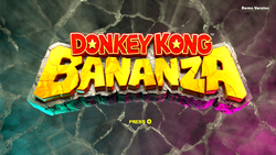Screenshot of the Donkey Kong Bananza demo, featuring the title screen
