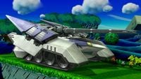 Falco Lombardi's Landmaster in Super Smash Bros. for Wii U.