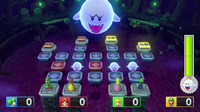 Boss minigame from Mario Party 10; King Boo's Tricky Tiles.