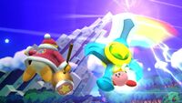 Kirby's Ultra Sword in Super Smash Bros. for Wii U.