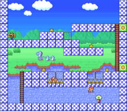 Level 2-1 map in the game Mario & Wario.