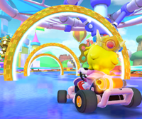 Thumbnail of the Mii Cup challenge from the 2022 Cat Tour; a Ring Race challenge set on GCN Baby Park (reused as the King Boo Cup's bonus challenge in the Animal Tour)