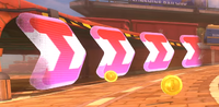 An arrow field on Whistlestop Summit in Mario Kart World